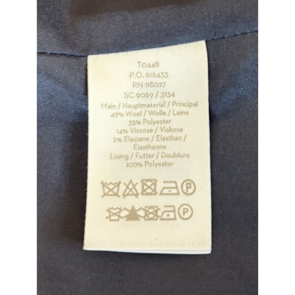 BODEN Red Plaid Wool Blend Blazer US 16 Tartan Button Long Sleeve Lined Preppy - Picture 13 of 16